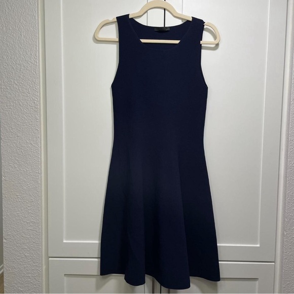 The Row Elvie Scoopneck Mini Dress Navy